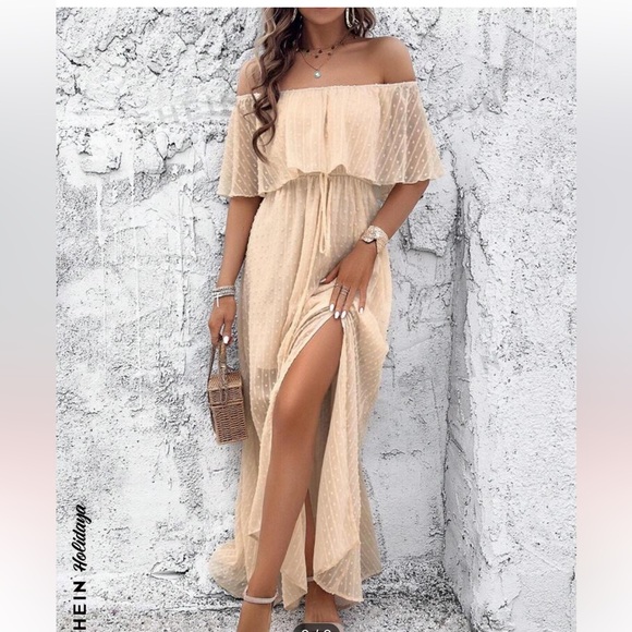 SHEIN Beige Maxi Dress - Picture 1 of 2